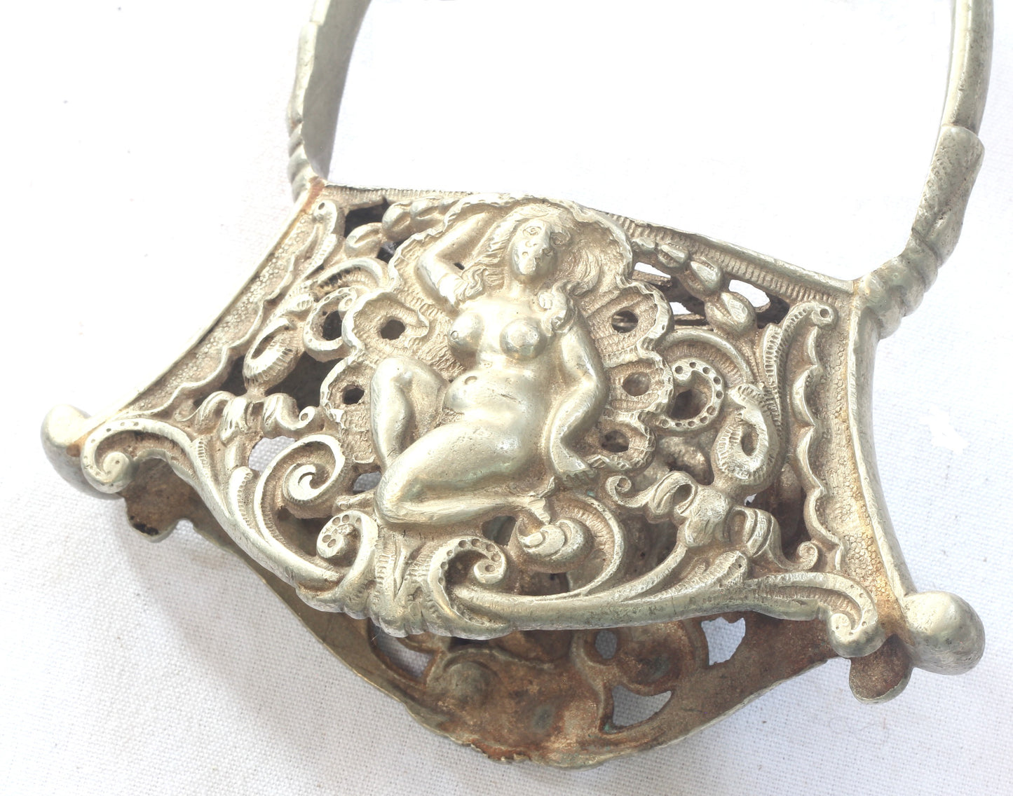 Pair of Estribos de Campana / Bell Stirrups with Naked Woman