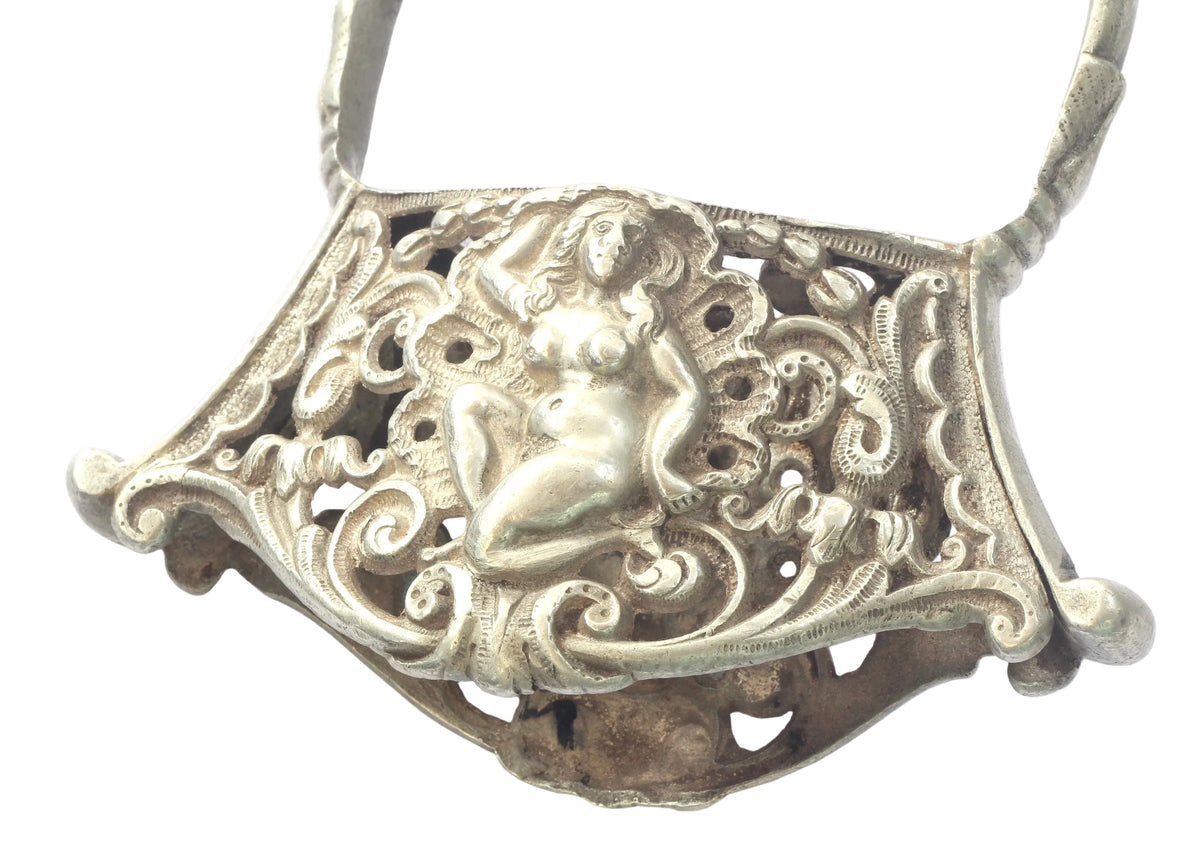 Pair of Estribos de Campana / Bell Stirrups with Naked Woman