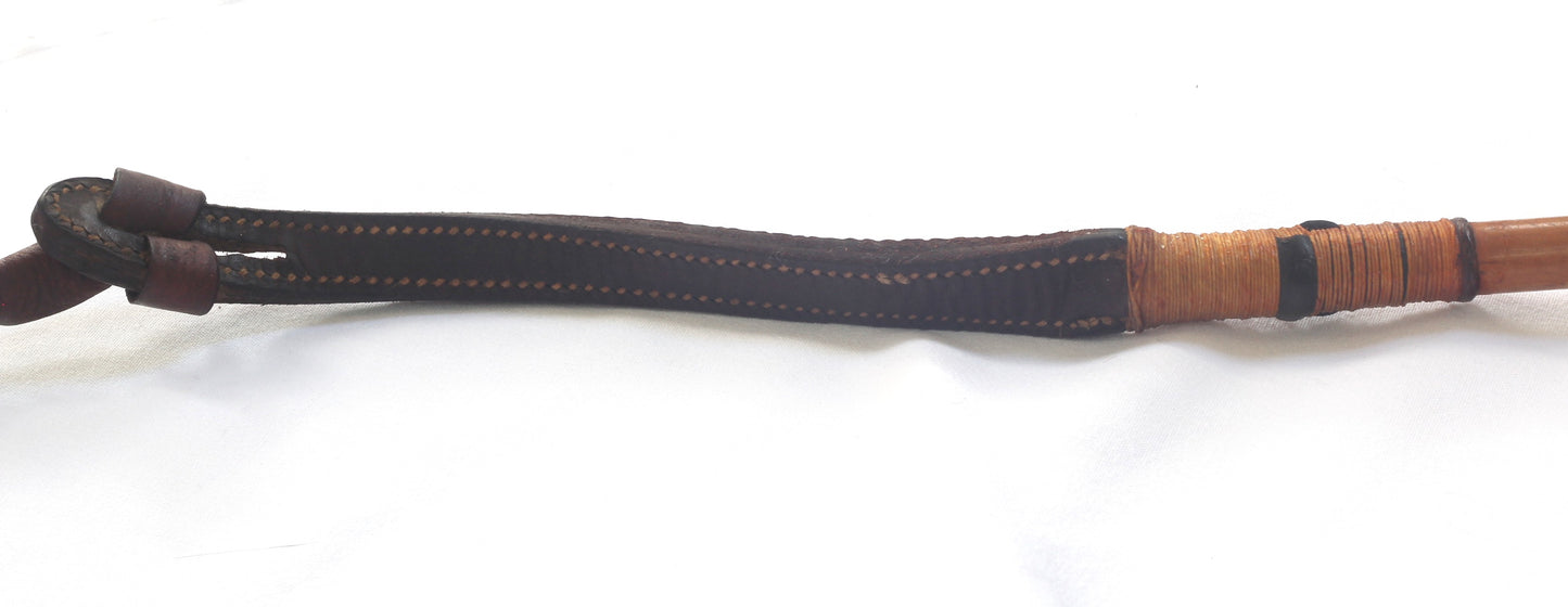Vintage Malacca Hunting Whip with Thong - w1863