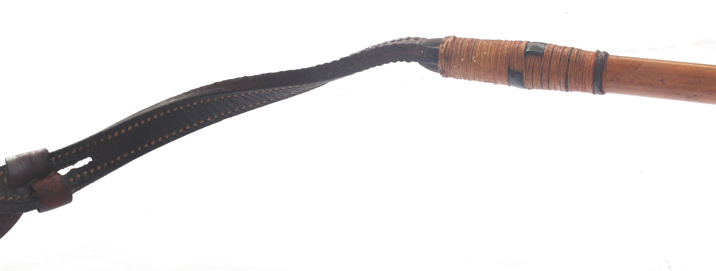 Vintage Malacca Hunting Whip with Thong - w1863
