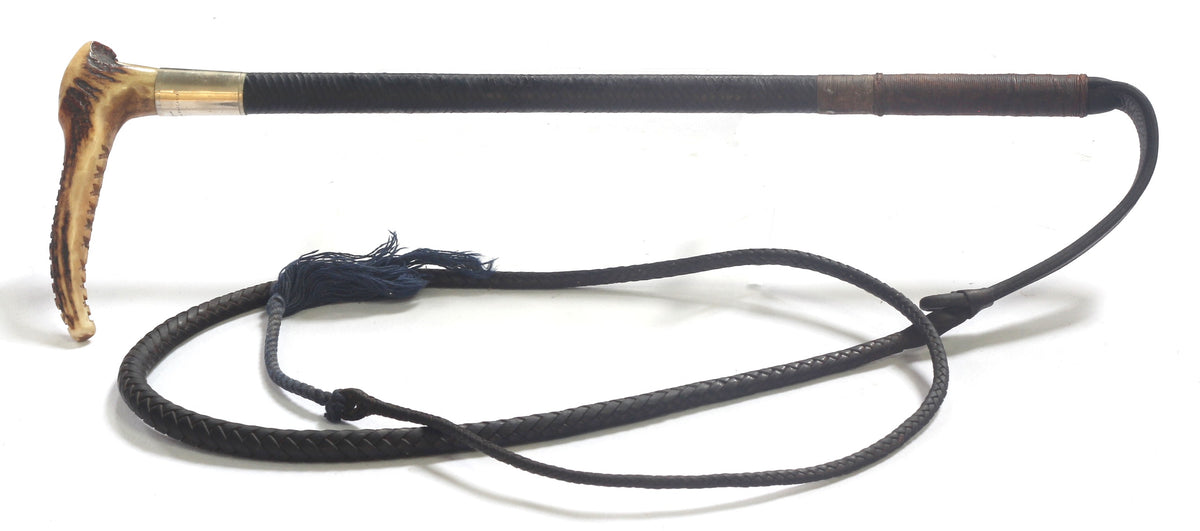 Vintage Zair Gents Leather Hunting Whip or Crop