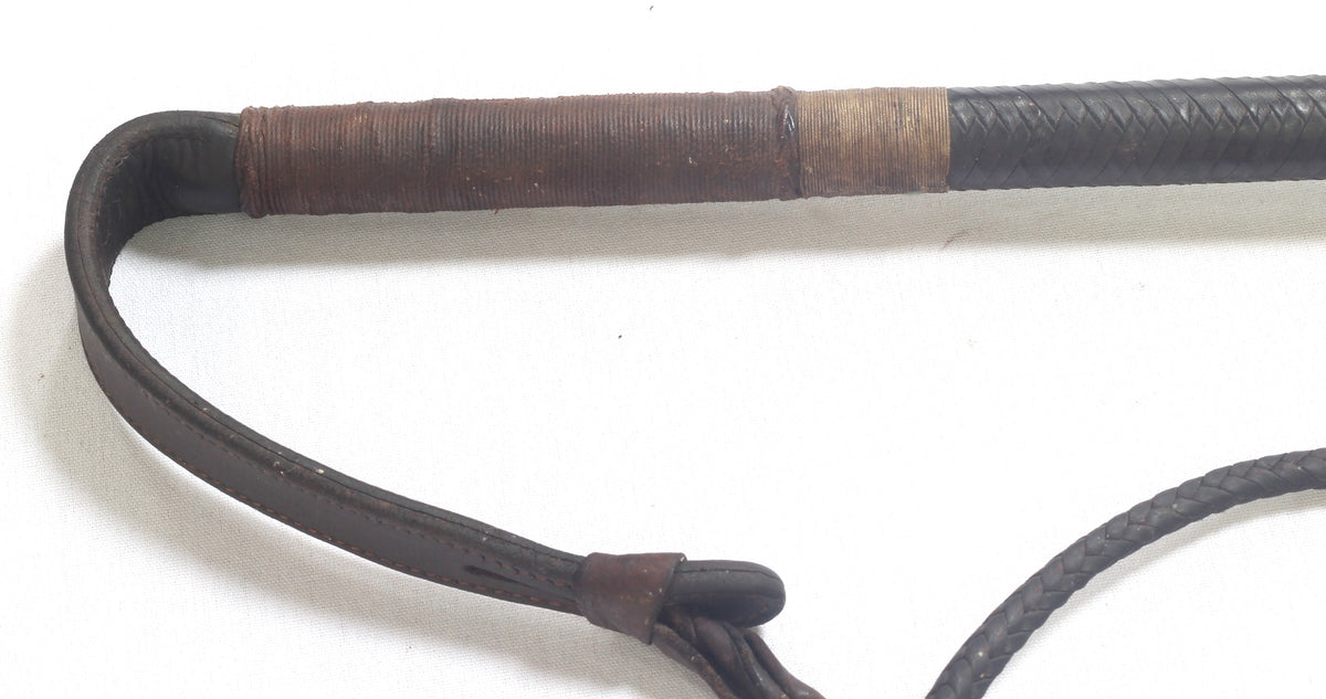 Vintage Zair Gents Leather Hunting Whip or Crop