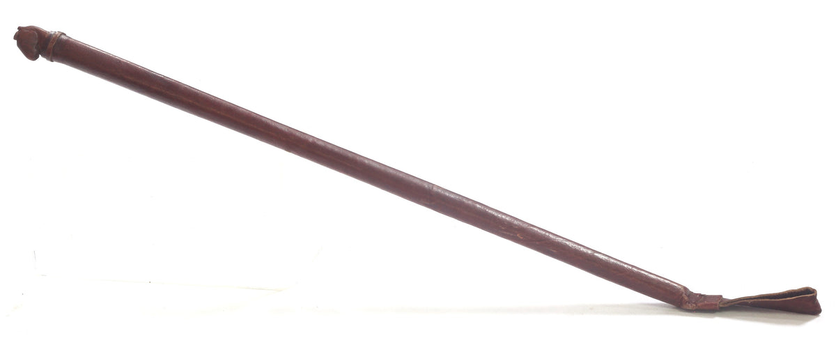 Vintage Horse Head Handled Leather Riding Crop or Whip