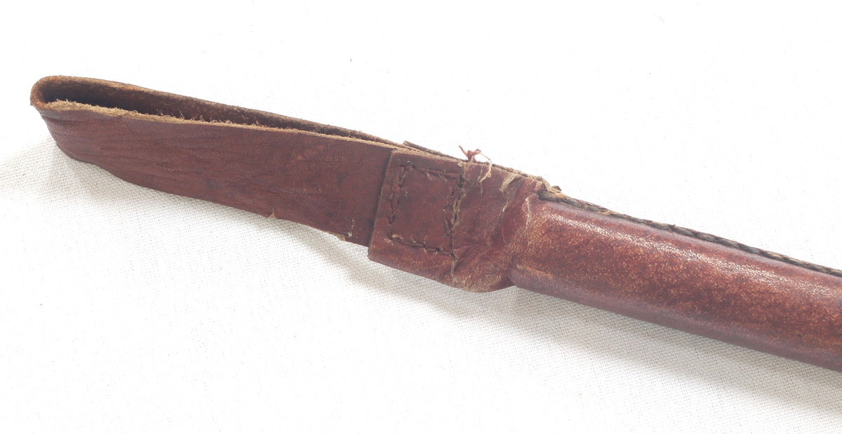 Vintage Horse Head Handled Leather Riding Crop or Whip
