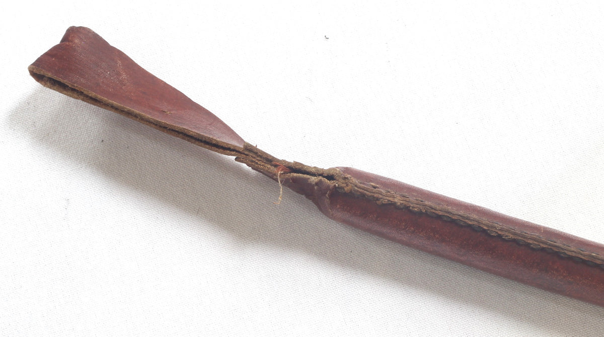Vintage Horse Head Handled Leather Riding Crop or Whip
