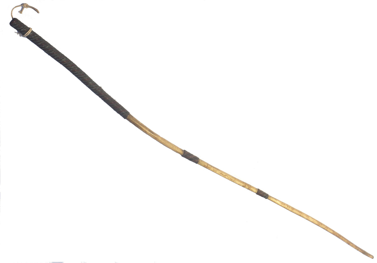 African Tribal Hide Whip or Sjambok or Litupa with Wire Decoration