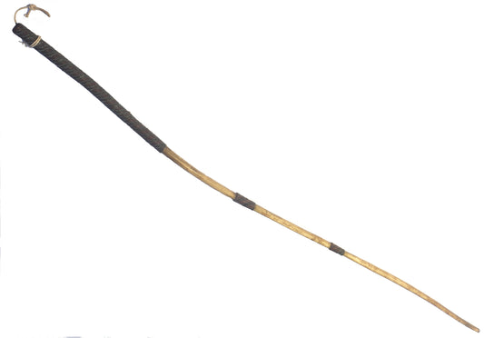 African Tribal Hide Whip or Sjambok or Litupa with Wire Decoration