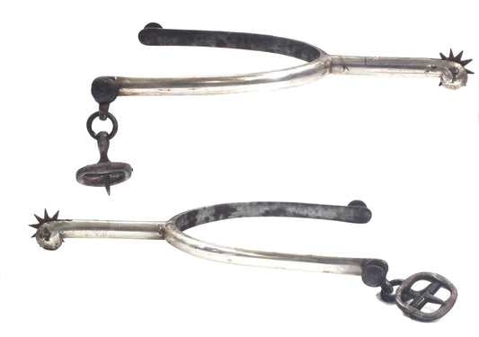 Pair of Fine Plated Steel 19th Century Racing Spurs