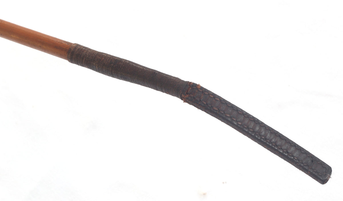 Antique Ladies Long Slim Malacca Sidesaddle Cane or Whip
