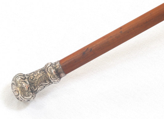 Antique Ladies Long Slim Malacca Sidesaddle Cane or Whip