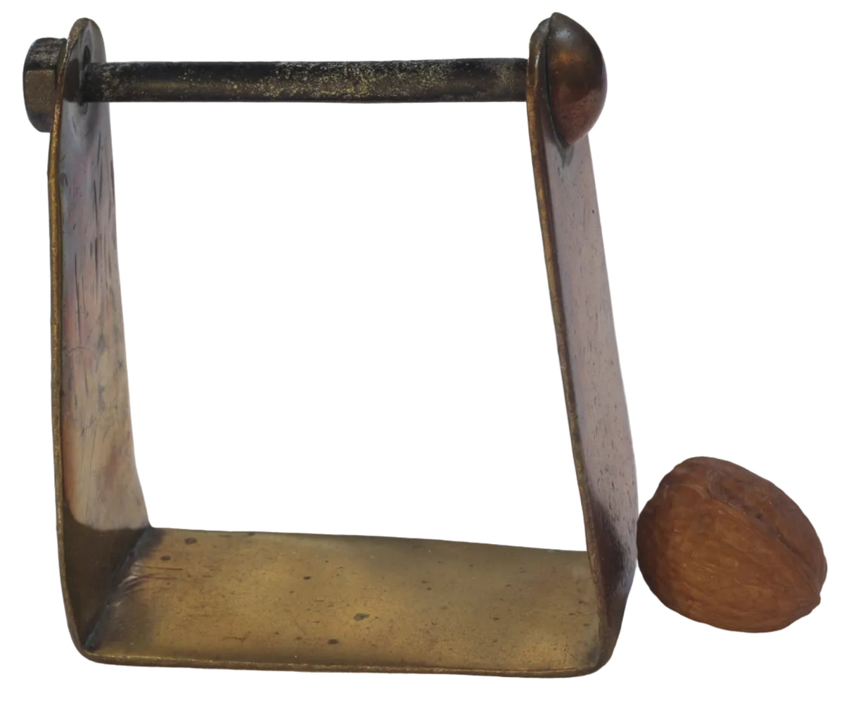 Antique Square Brass Mexican Charro Stirrup 