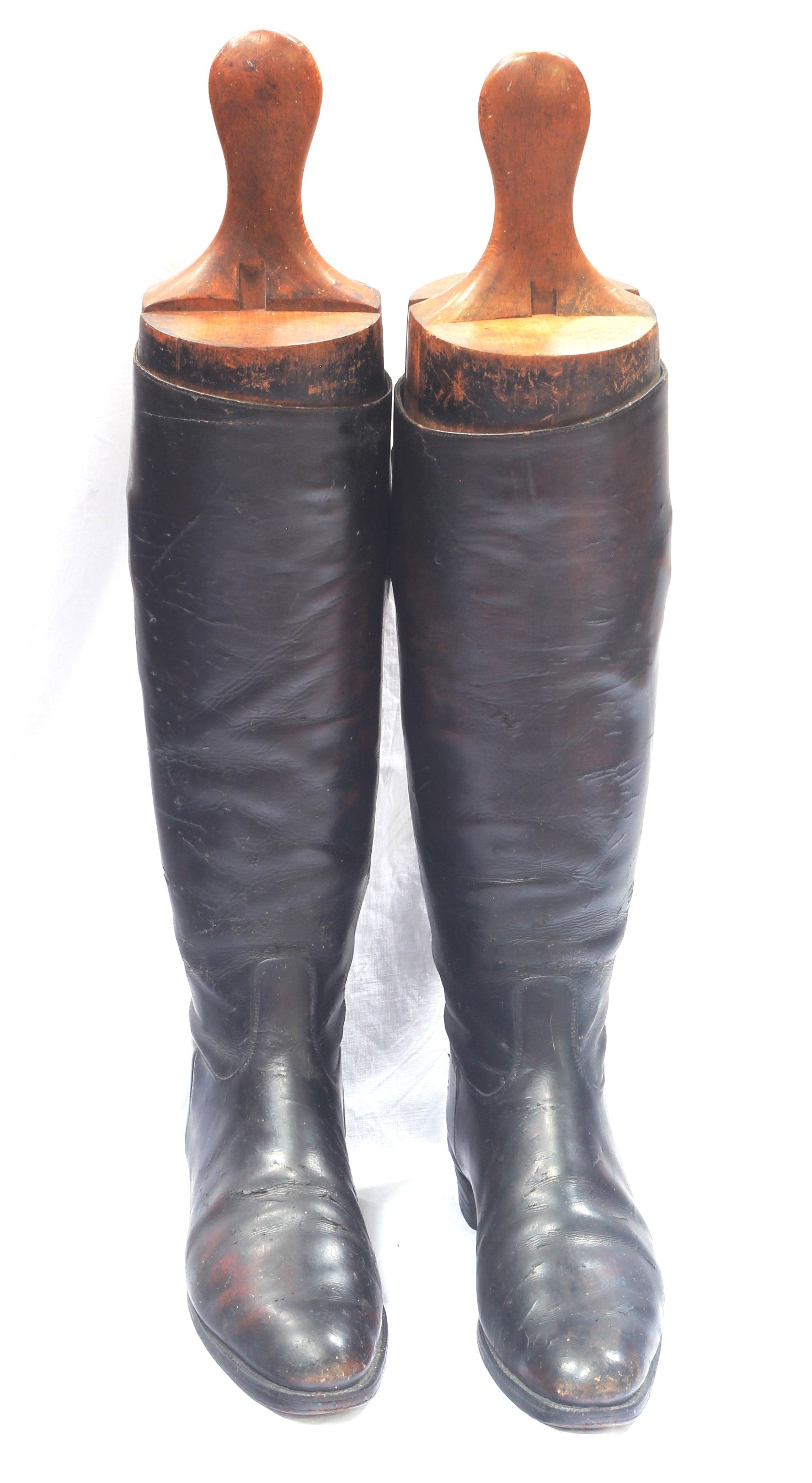 Small Vintage Ladies Leather Riding Boots and Trees