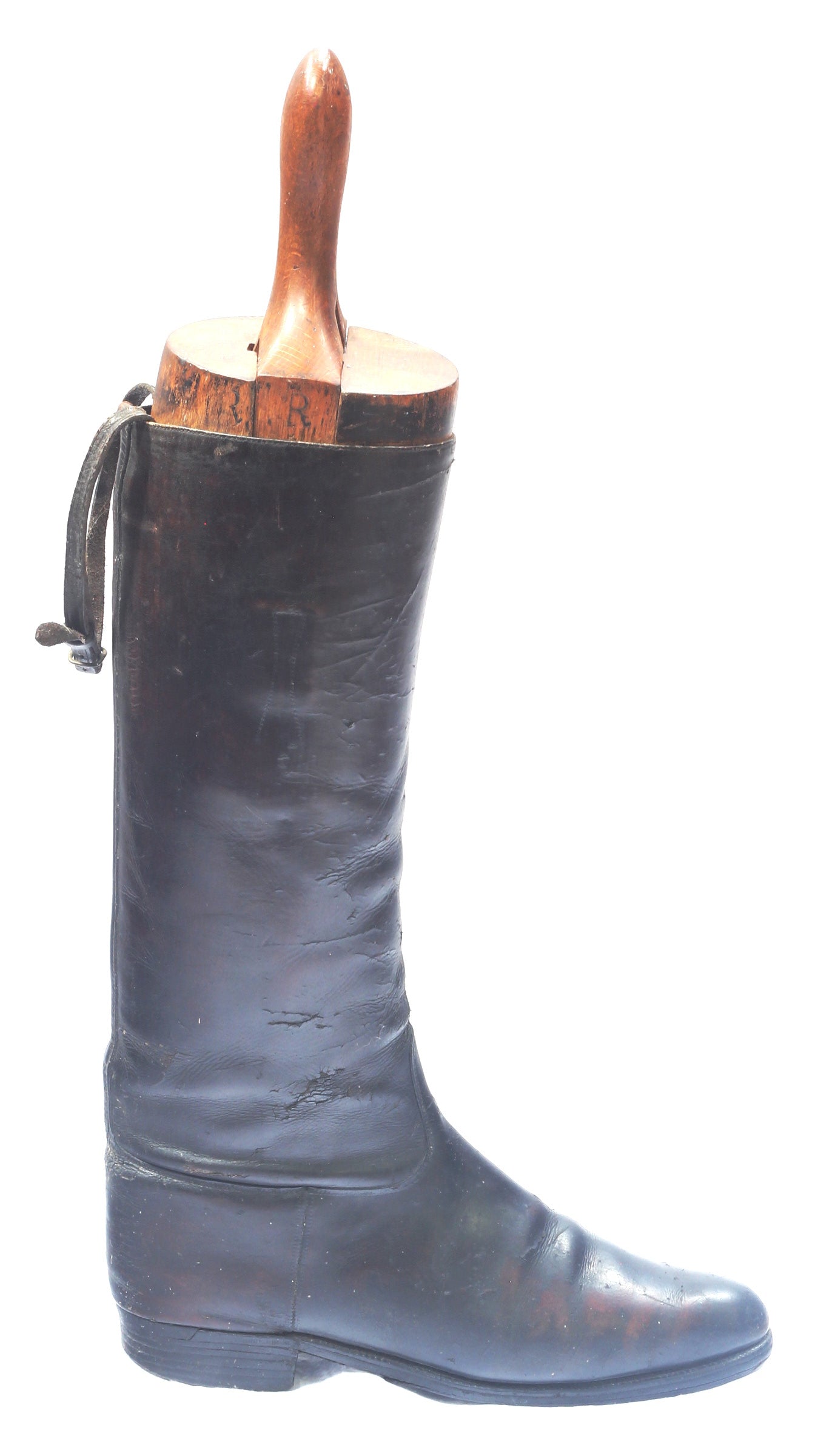 Small Vintage Ladies Leather Riding Boots and Trees