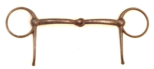 An Antique Steel Half Cheeked Bit