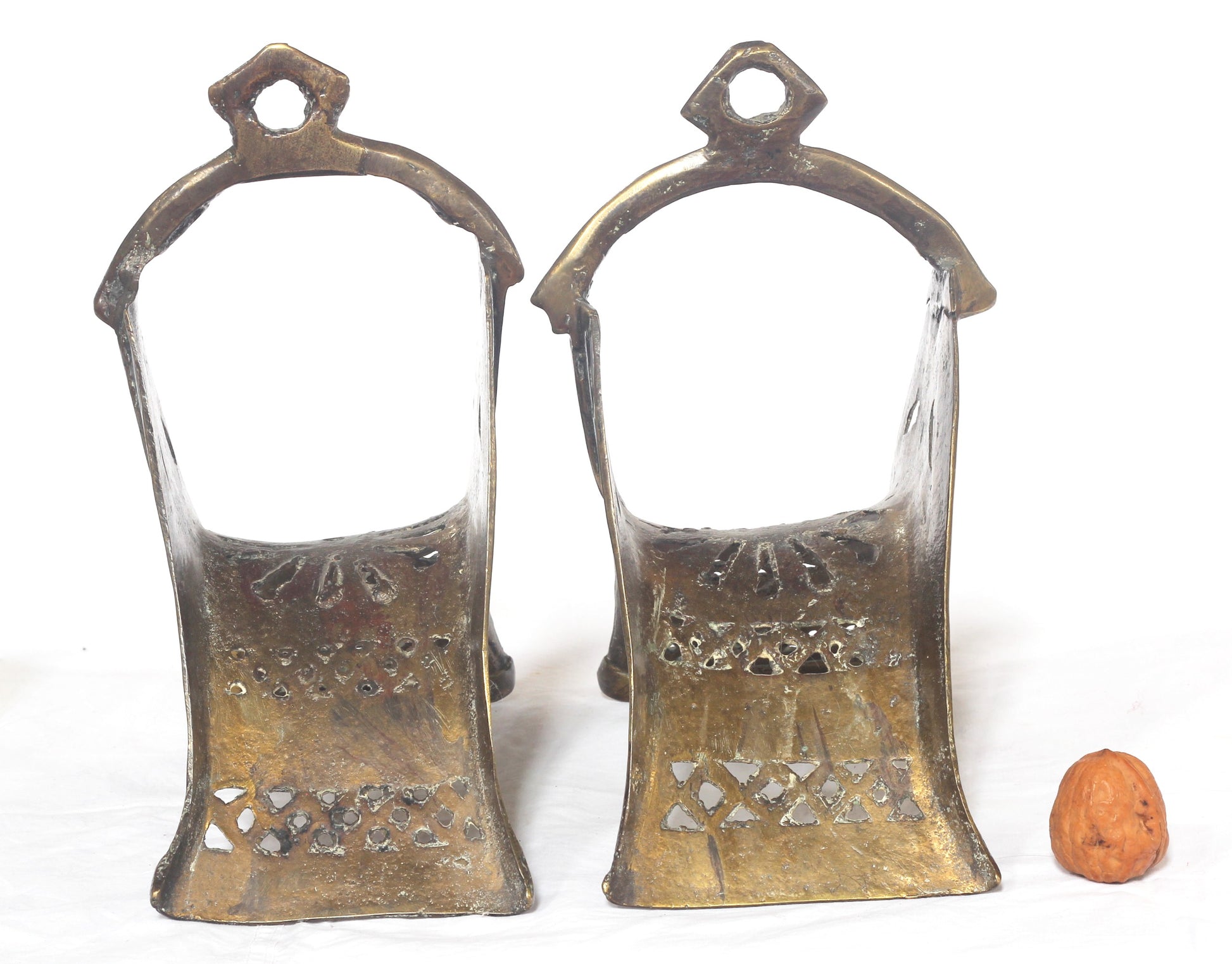 Pair of Hausa African stirrups