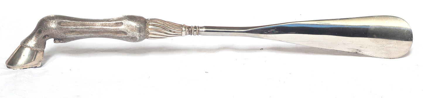 1899 Silver Hoof Handled Shoe Horn & Button Hook by Henry Charles Freeman