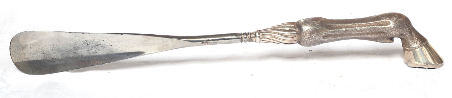 1899 Silver Hoof Handled Shoe Horn & Button Hook by Henry Charles Freeman