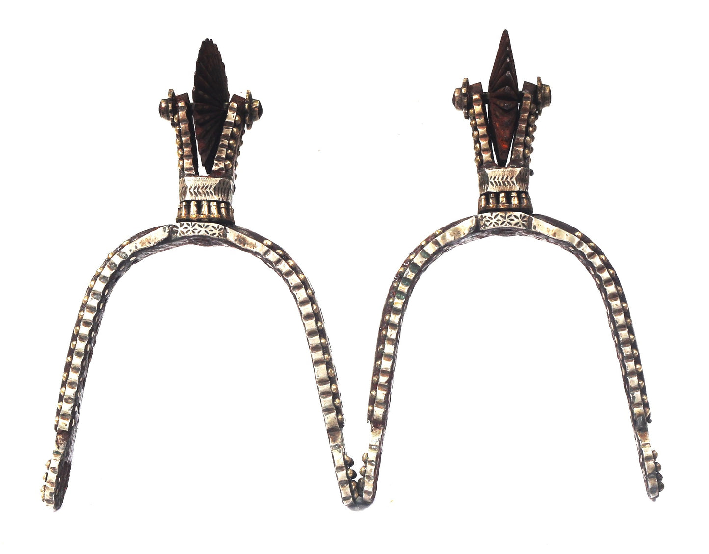 A Pair of Decorated Chilean Huaso Spurs