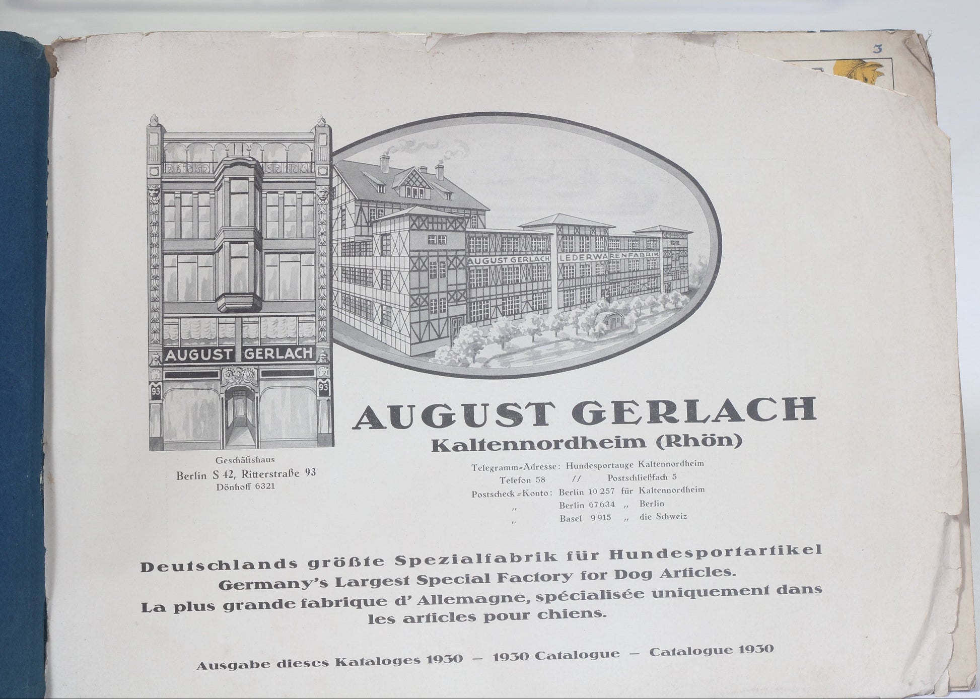 1930 August Gerlach Dog Collar & Clothing Catalogue