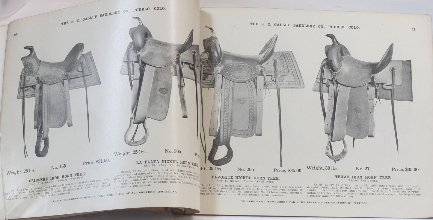 1920's S.C.Gallup Saddlery  Co. Catalog