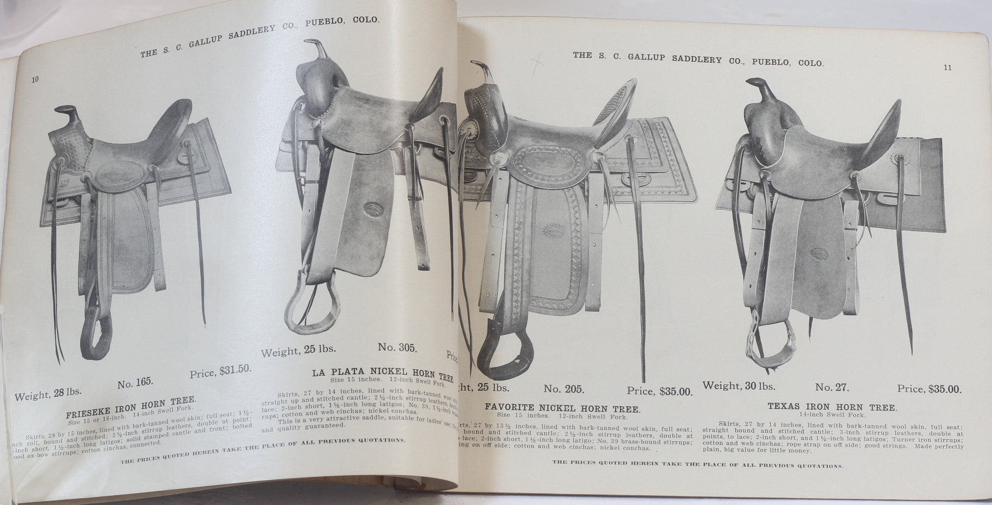 1920's S.C.Gallup Saddlery  Co. Catalog