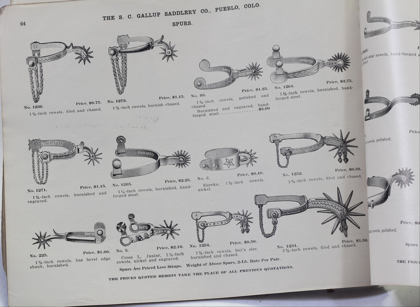 1920's S.C.Gallup Saddlery  Co. Catalog