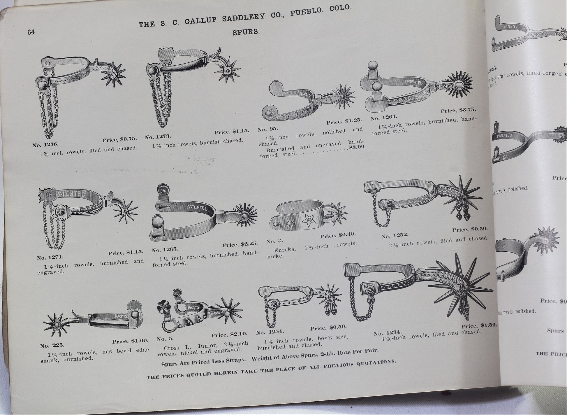 1920's S.C.Gallup Saddlery  Co. Catalog