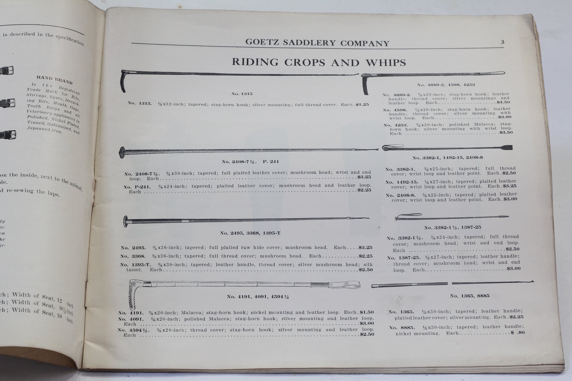 1920's Goetz Saddlery  Company Catalog