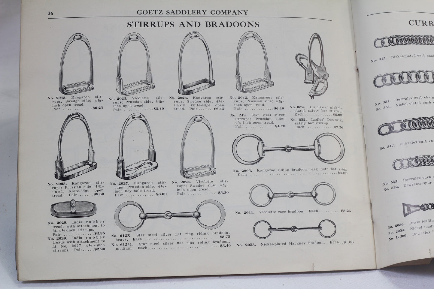 1920's Goetz Saddlery  Company Catalog