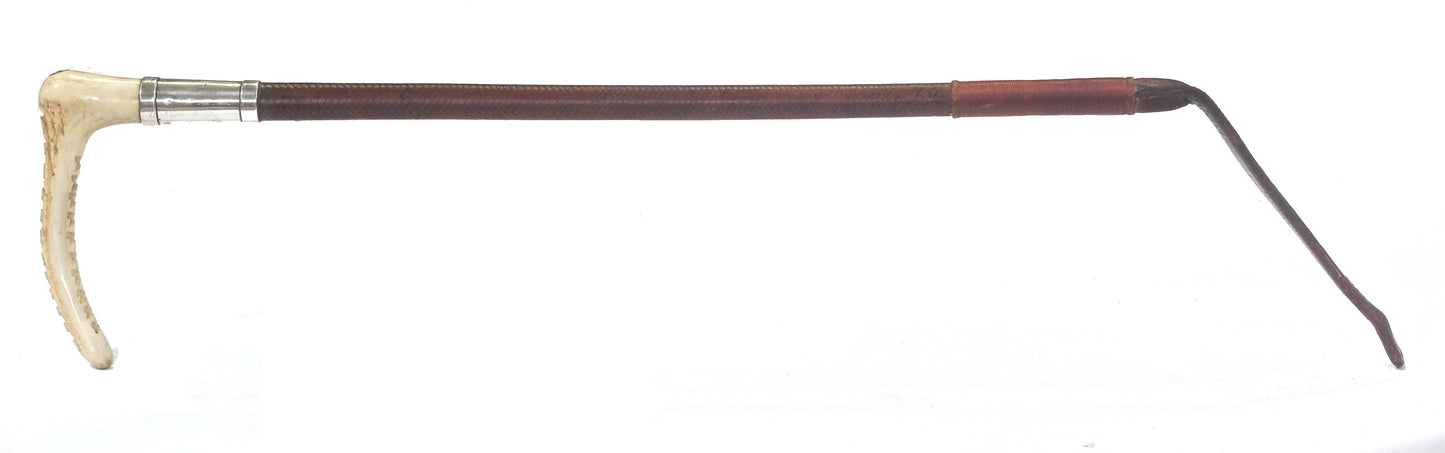 Vintage leather hunting whip