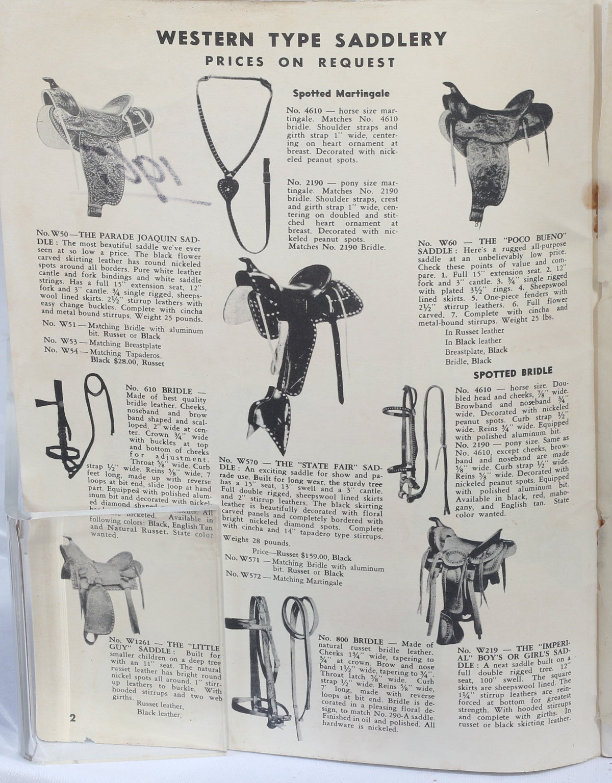 1967 J.E.Lortie Saddlery Catalog