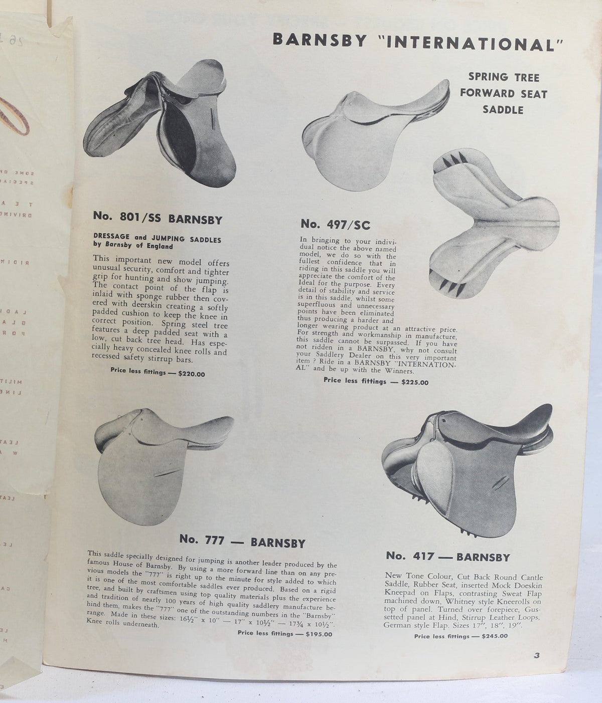 1967 J.E.Lortie Saddlery Catalog