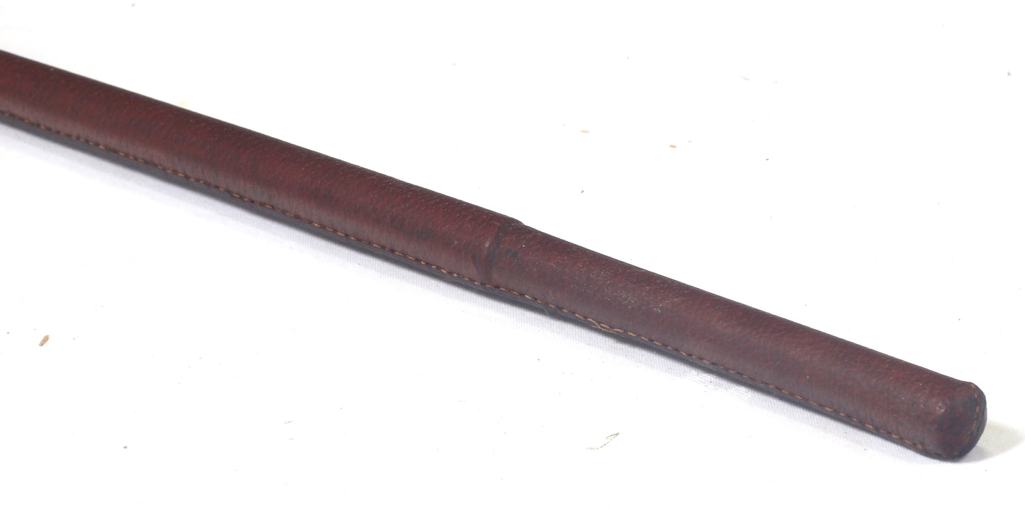 Vintage leather show cane or swagger stick