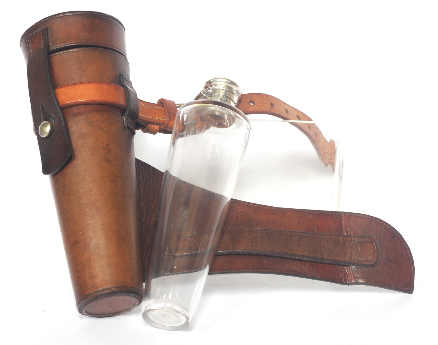 Small Vintage Saddle Flask by James Dixon & Sons