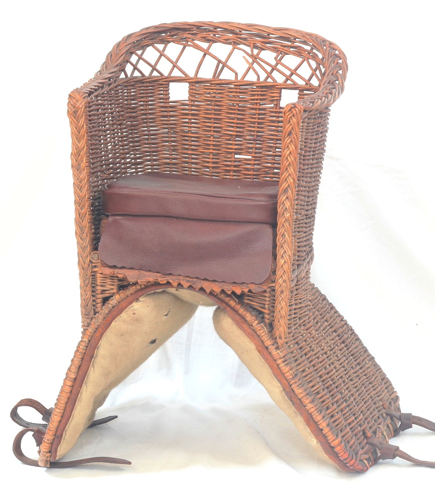 Antique Basket Saddle or Wicker Chair Saddle for a Child