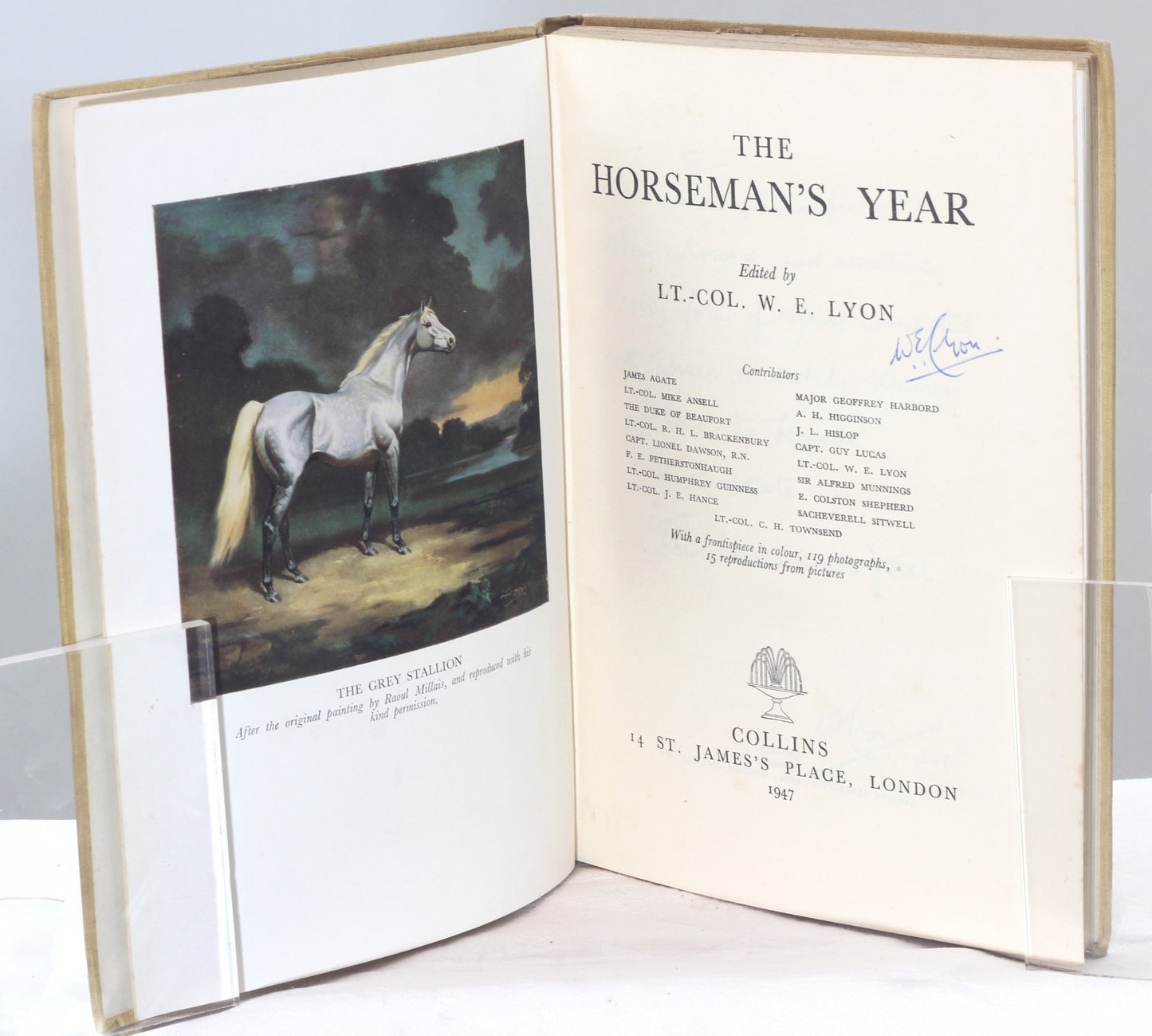 The Horseman's Year 1946-47, Edited by Lt.Col. W.E.Lyon, Signed copy