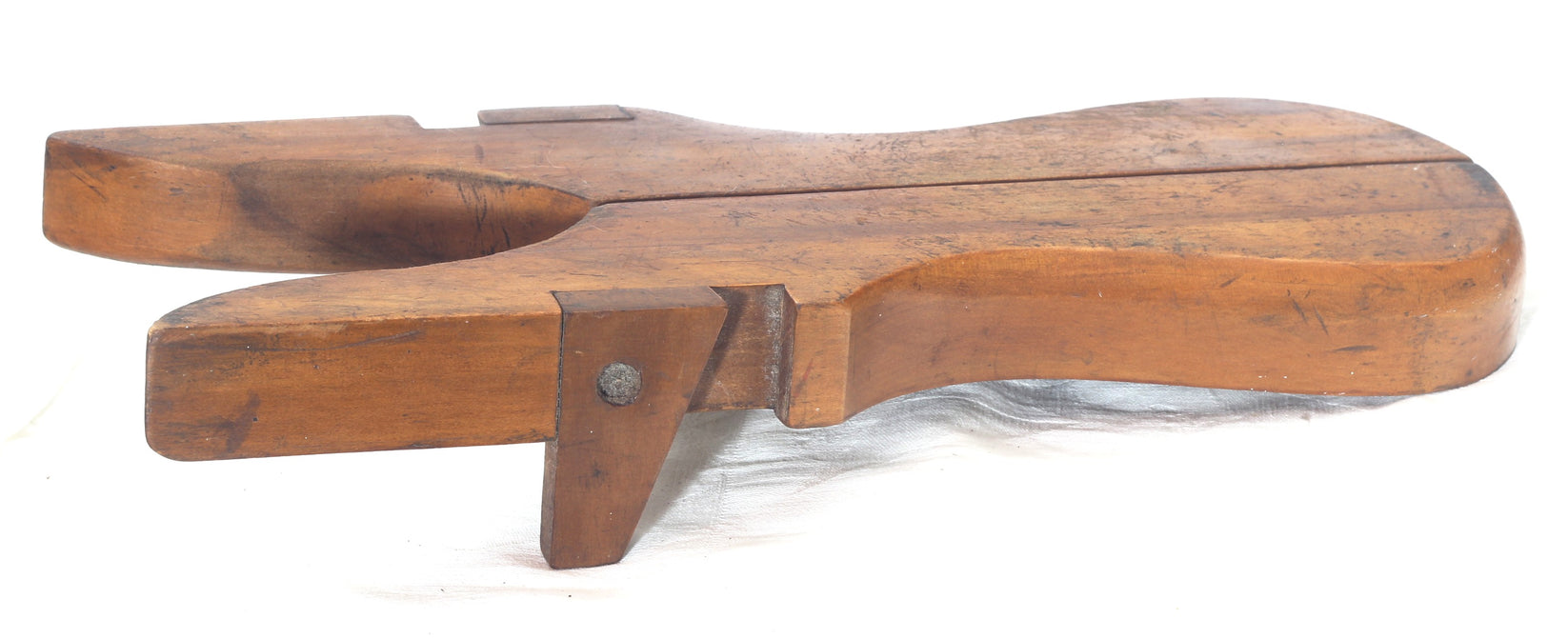 Vintage Mahogany Campaign Folding Boot Jack with Boot Pulls Bootjack