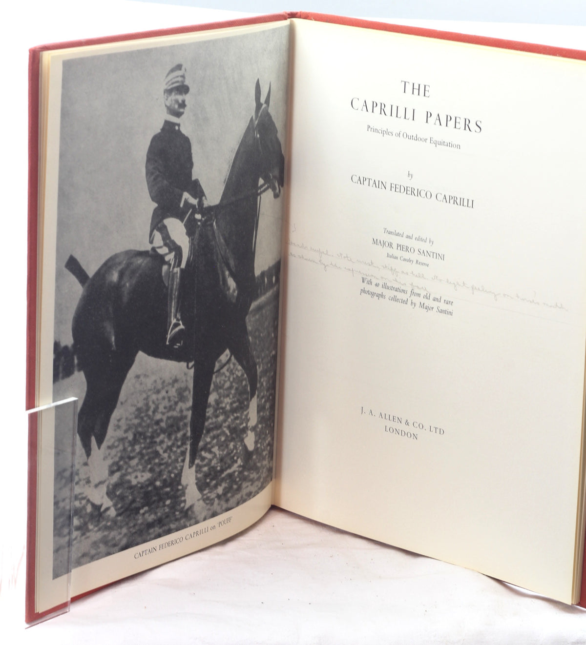 Papera Caprile The Caprilli Papers, translated by Santini, First Ed 1967 – Sporting ...