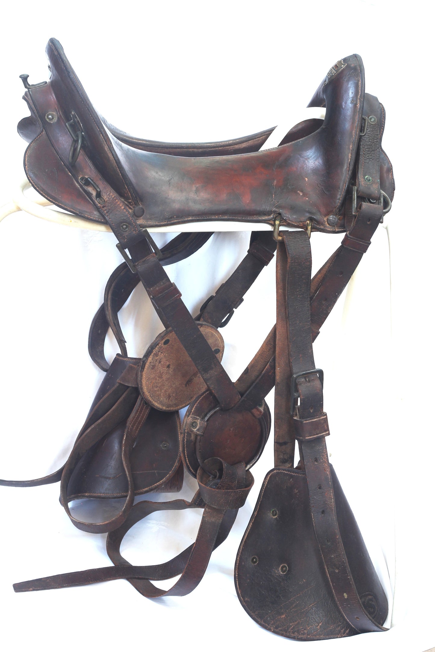 1918 McClellan Cavalry Saddle with Hooded Stirrups by Ladew