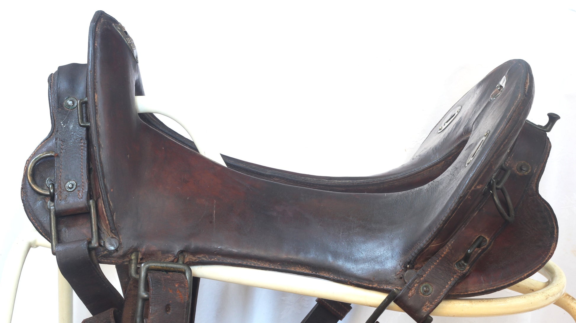 1918 McClellan Cavalry Saddle with Hooded Stirrups by Ladew