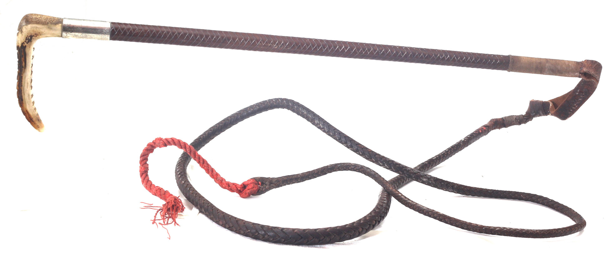 Child's Leather Hunting Whip with Thong