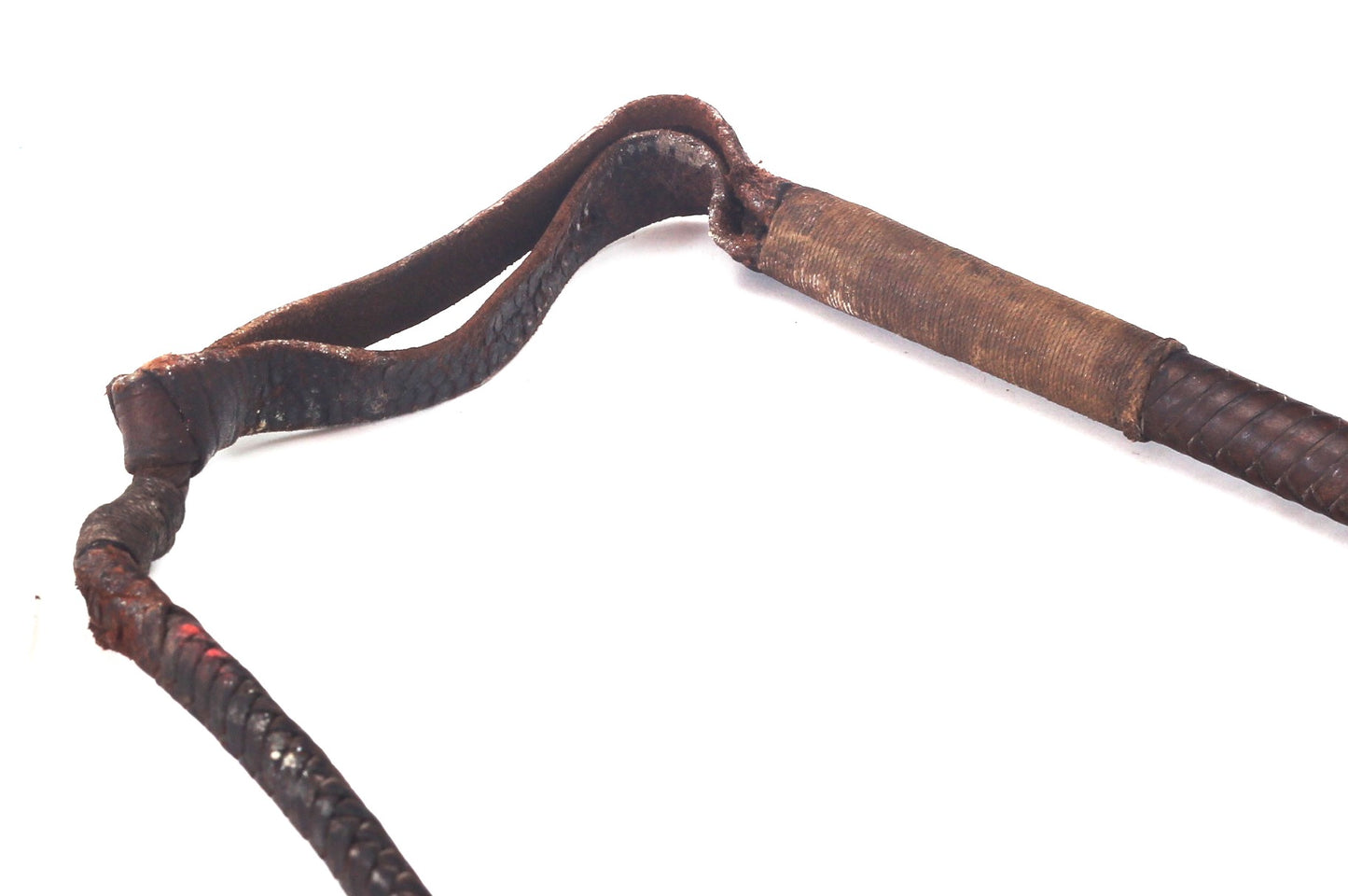 Child's Leather Hunting Whip with Thong