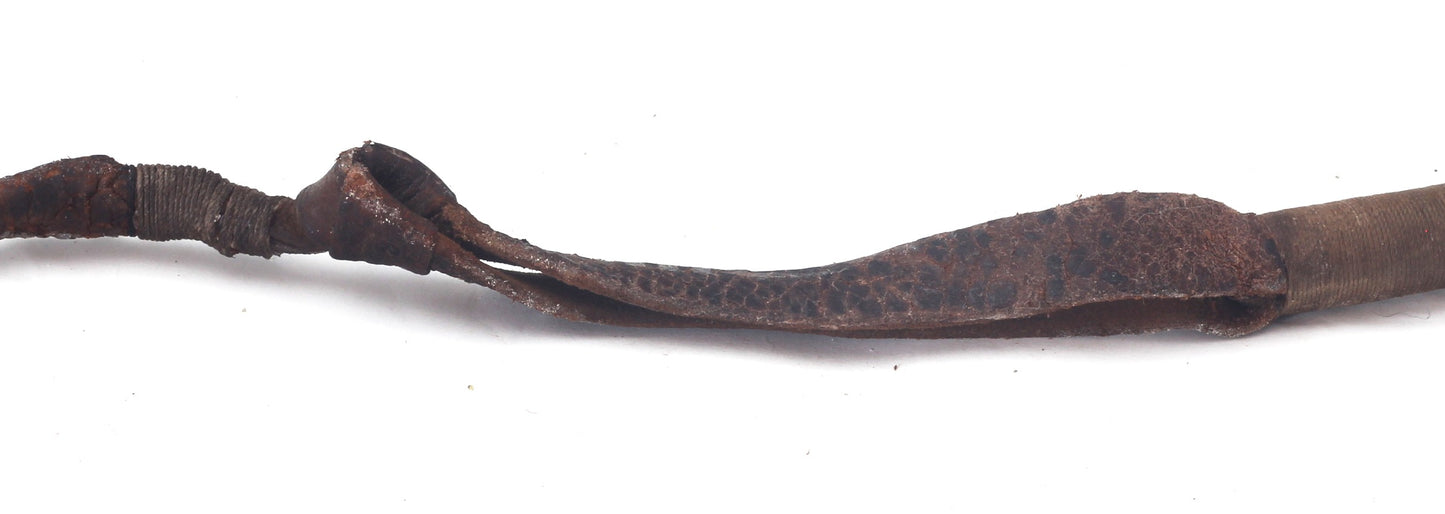 Child's Leather Hunting Whip with Thong