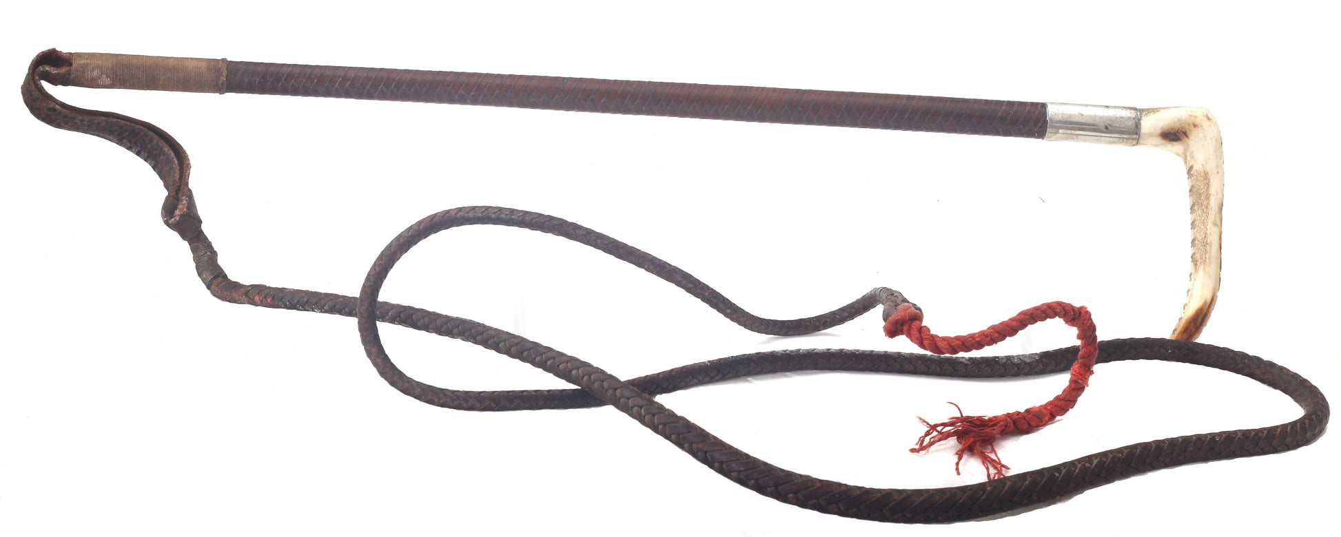 Child's Leather Hunting Whip with Thong