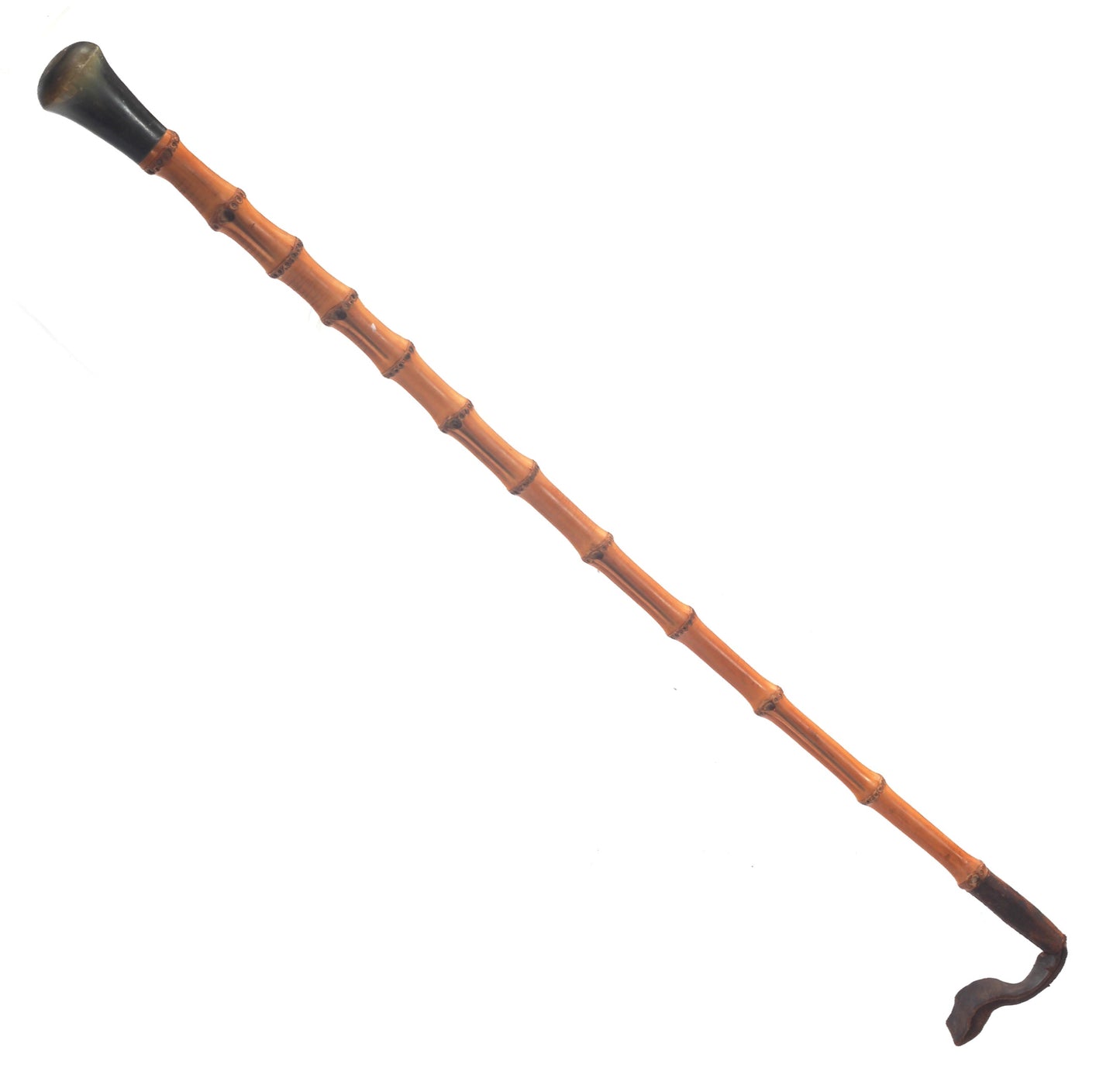 Whangee Cane Riding Whip or Crop with Horn Cap